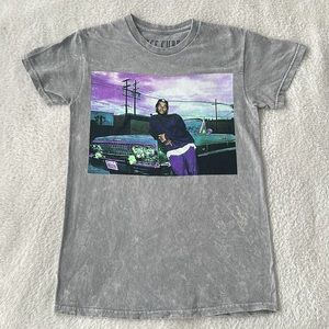 Ice Cube Graphic Gray Acid Wash Short Sleeve Tee Size S NWOT